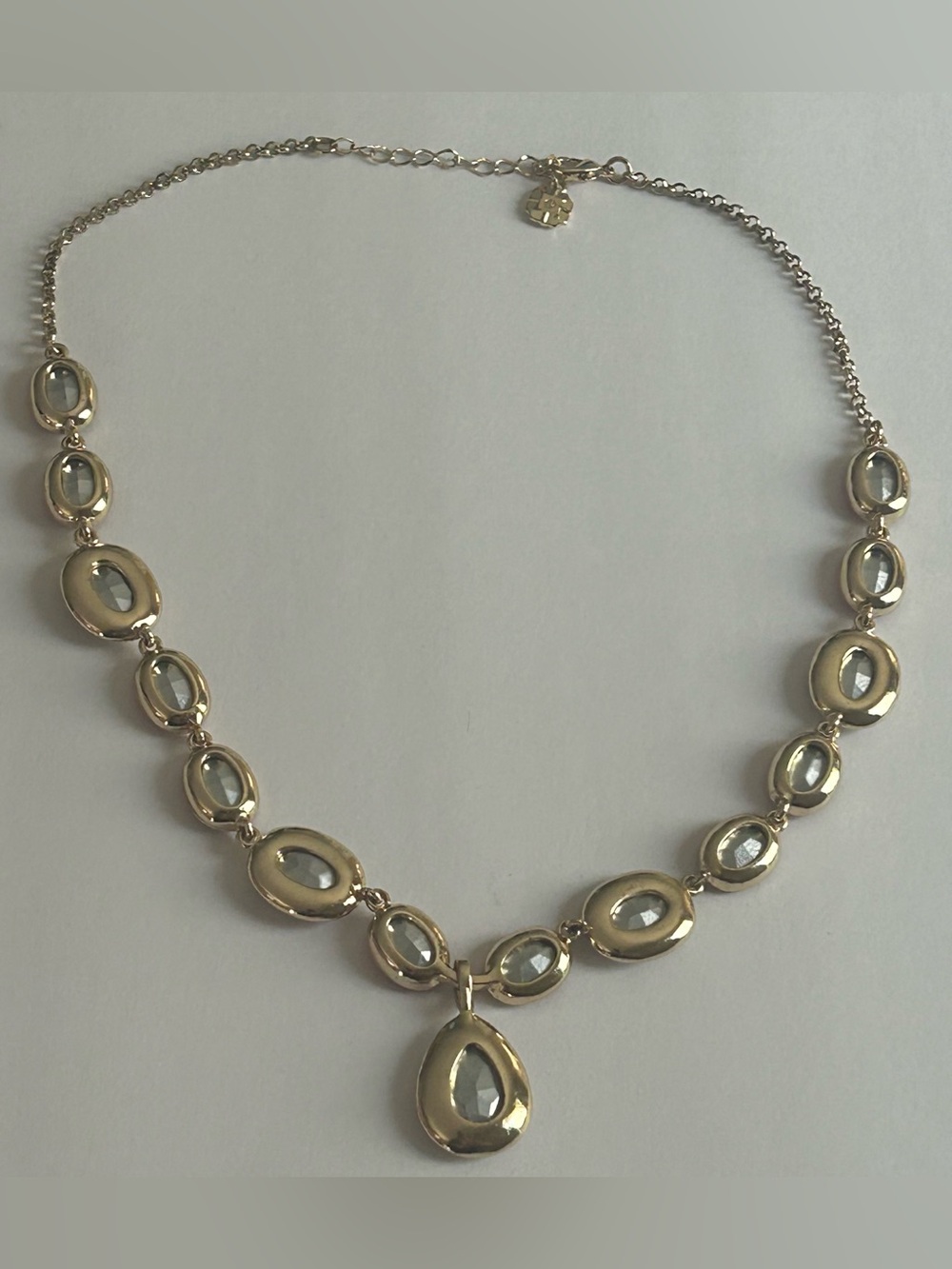 Vintage Monet Ruby Red Crystal Halo Necklace & Earring Set - Picture 8 of 15